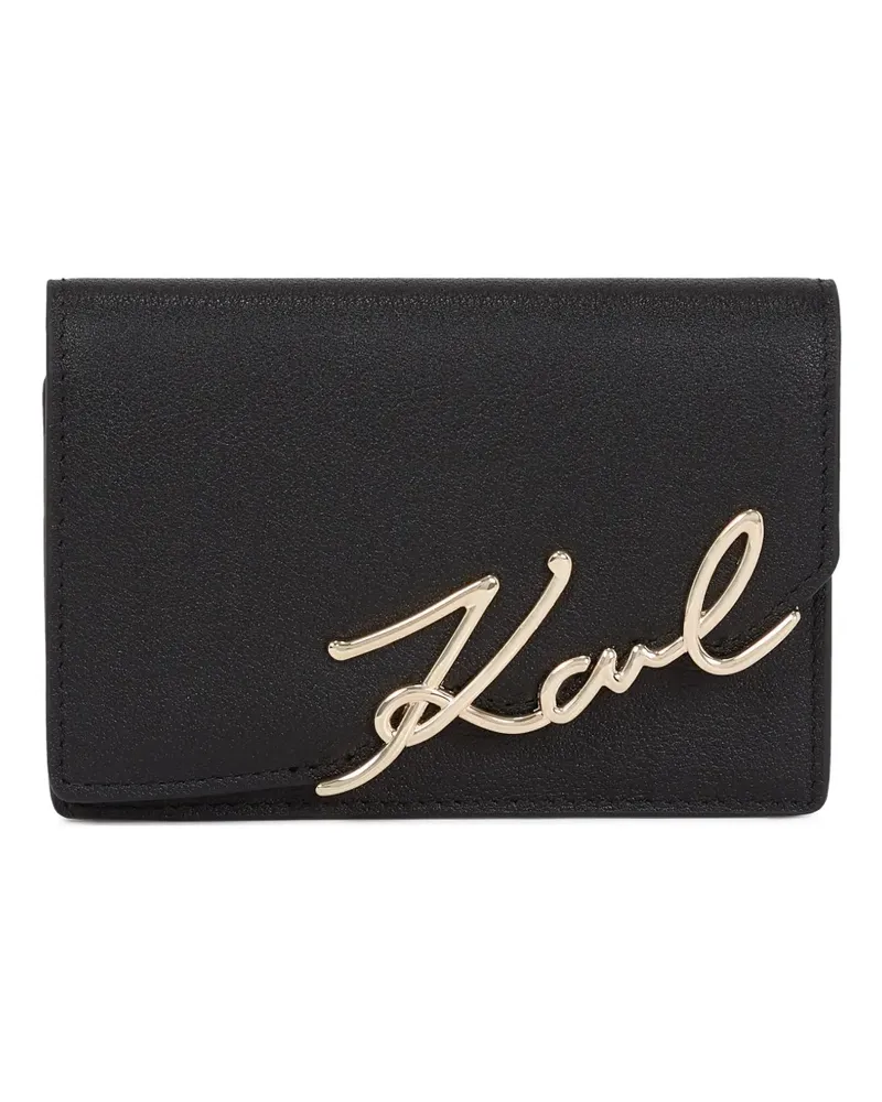 Karl Lagerfeld Signature Portemonnaie - Schwarz Schwarz