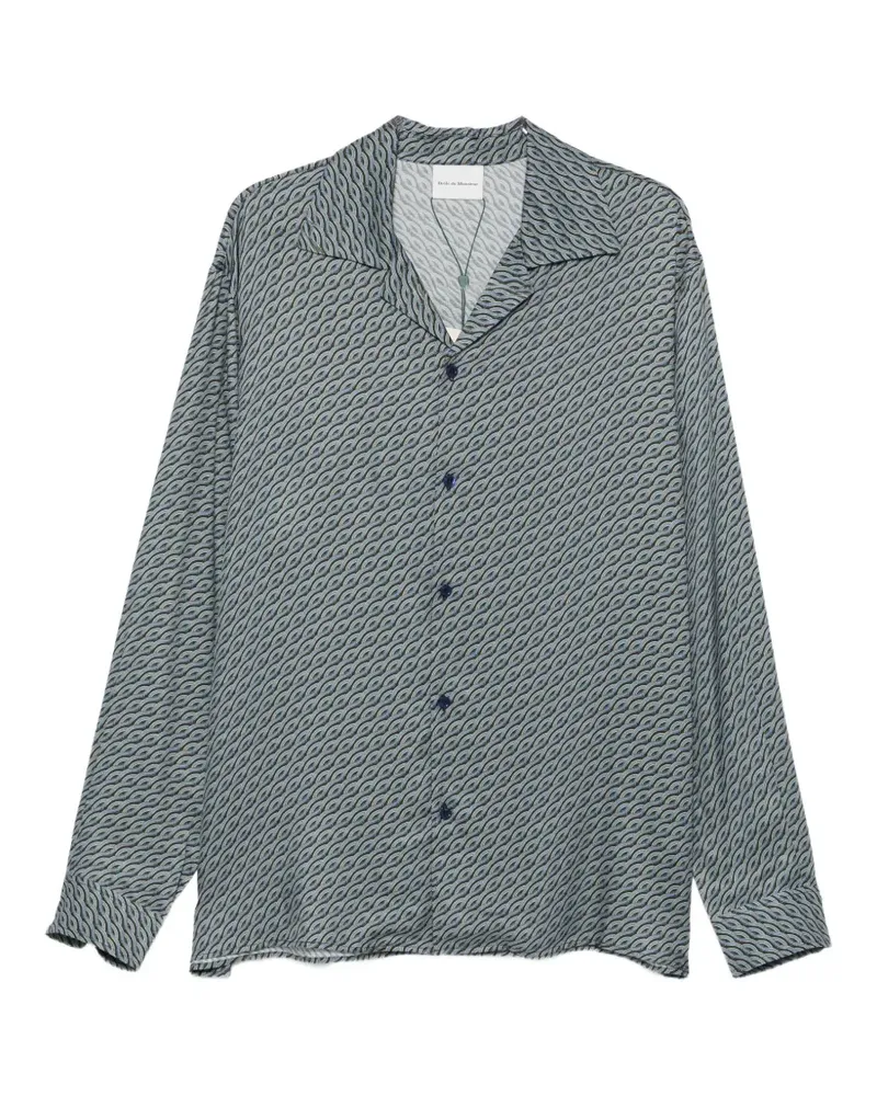 Drôle de Monsieur Notcha Torsades-print shirt - Blau Blau