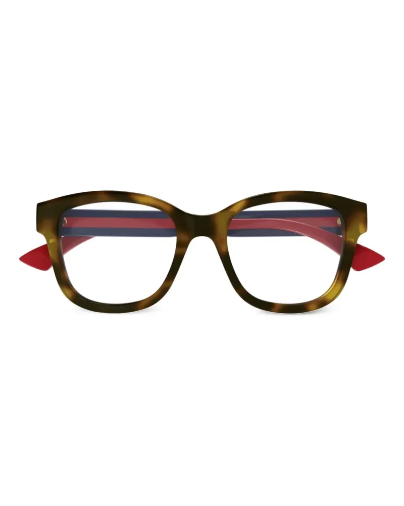 Gucci Brille mit eckigem Gestell - Braun Braun