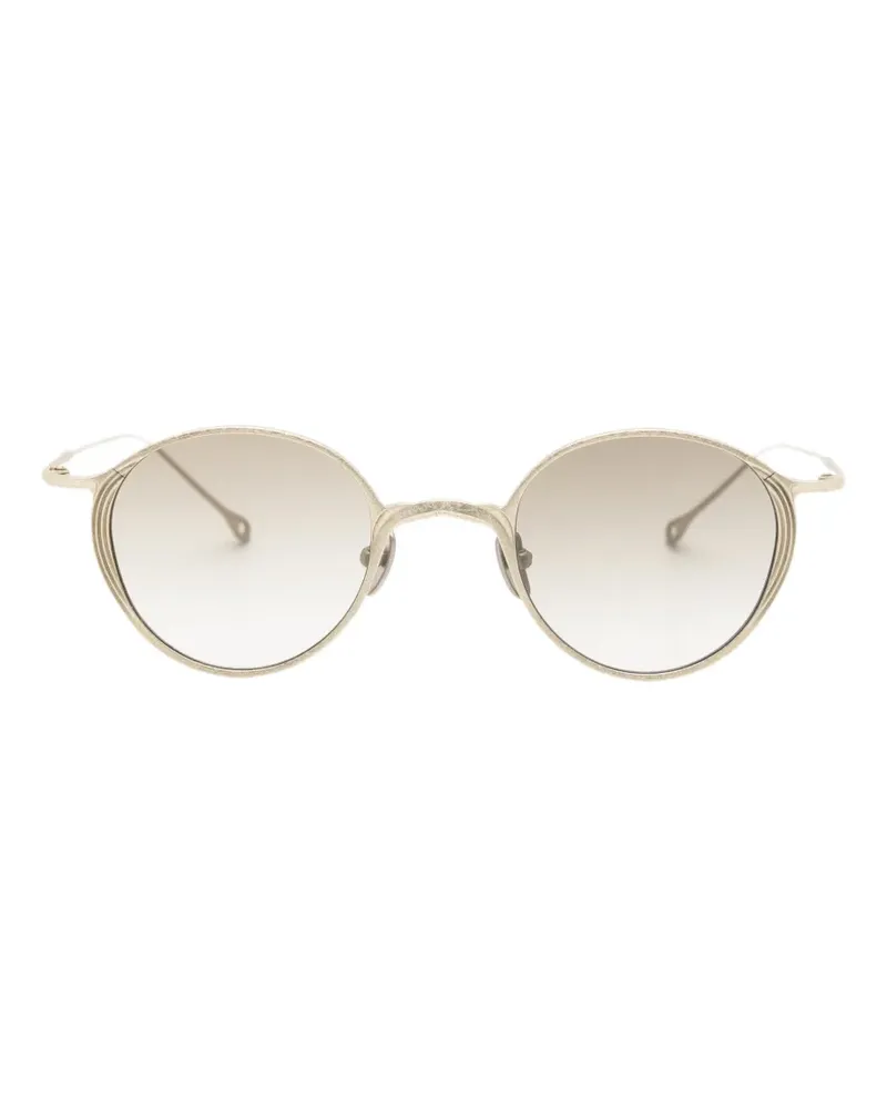 RIGARDS round-frame textured-finish sunglasses - Gold Gold