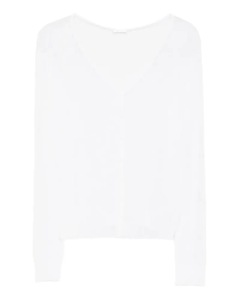 Roberto Collina V-neck open-knit sweater - Weiß Weiß