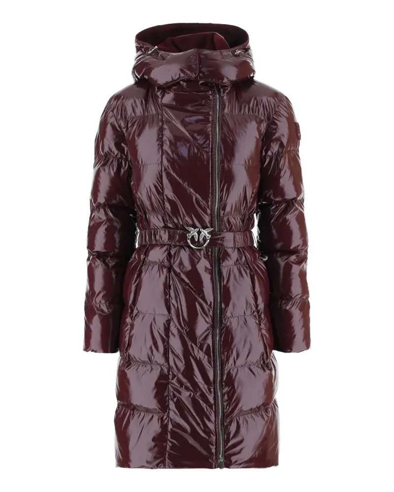 Pinko Love Birds belted quilted coat - Braun Braun