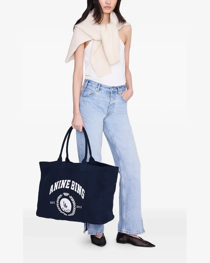 Anine Bing Leo Collegiate Tote Bag - Blau Blau