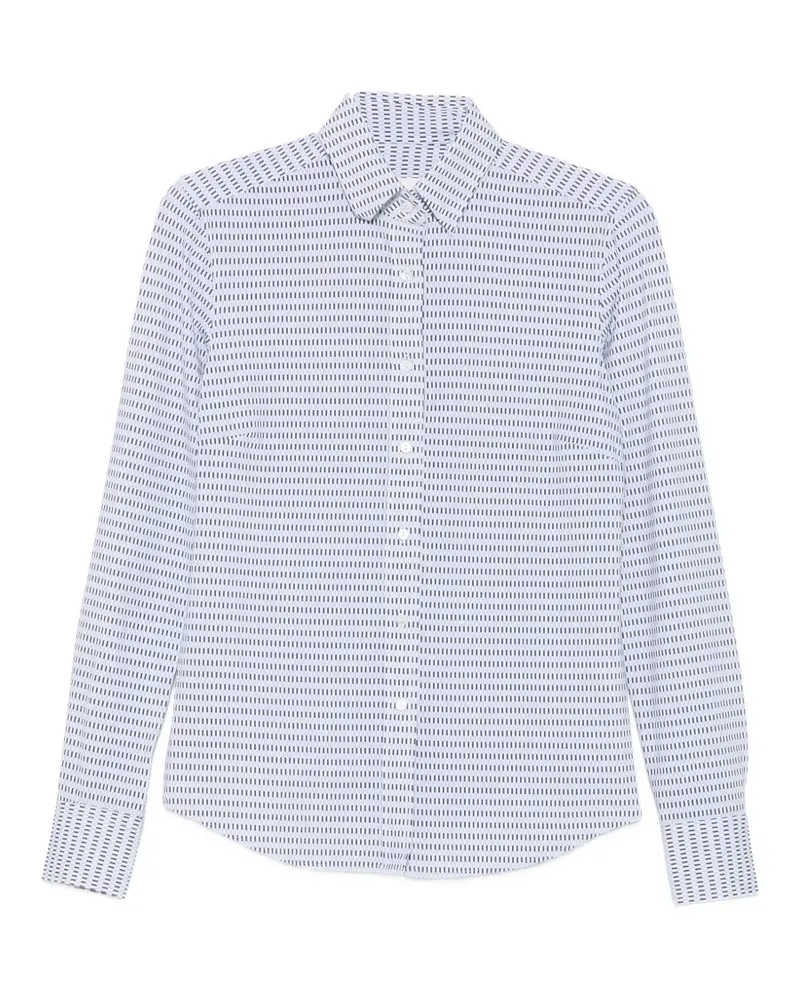 XACUS geometric-print button-down shirt - Weiß Weiß