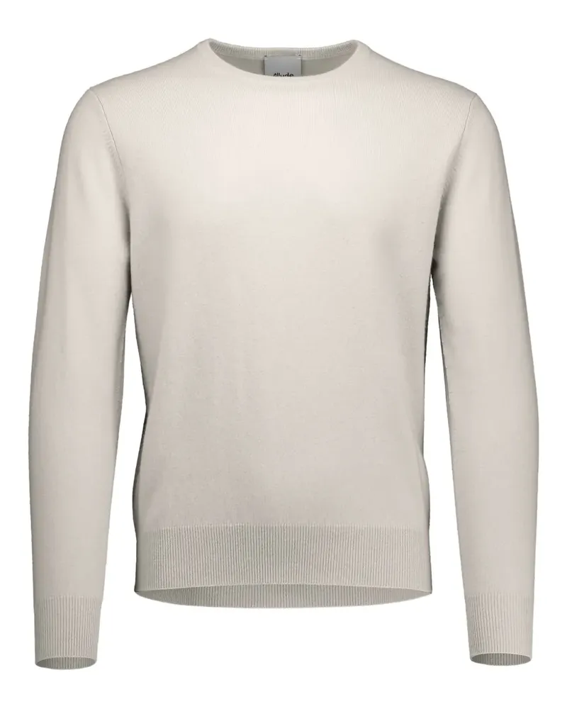 ALLUDE Kaschmirpullover mit Rundhalsausschnitt - Weiß Weiß