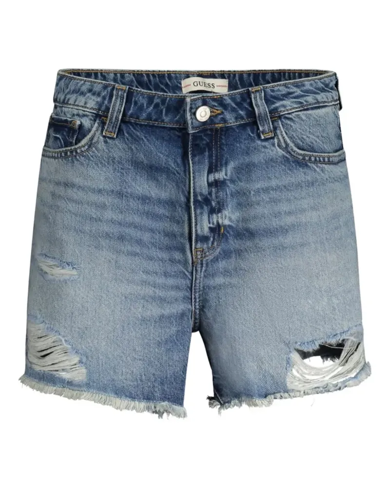 Guess distressed frayed shorts - Blau Blau