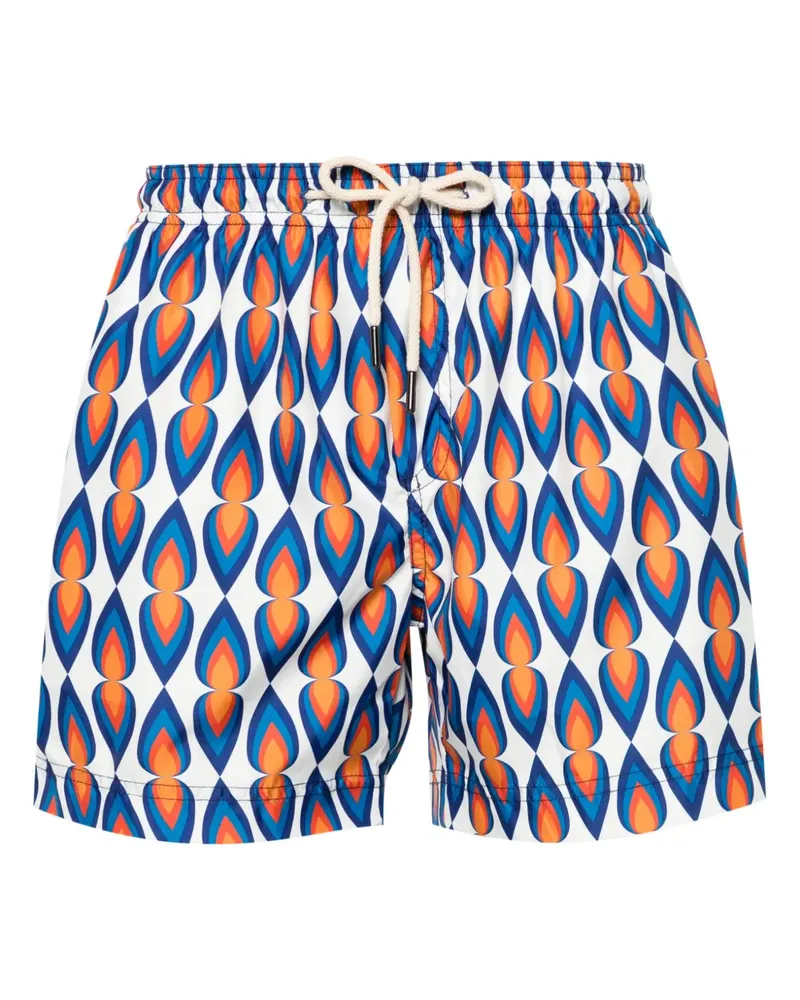 PENINSULA Badeshorts mit grafischem Print - Weiß Weiß