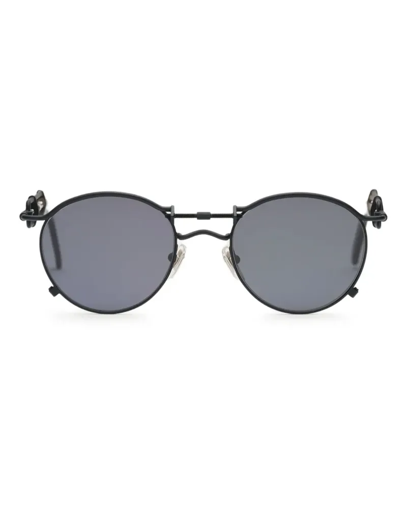 Jean Paul Gaultier Sonnenbrille mit rundem Gestell - Schwarz Schwarz