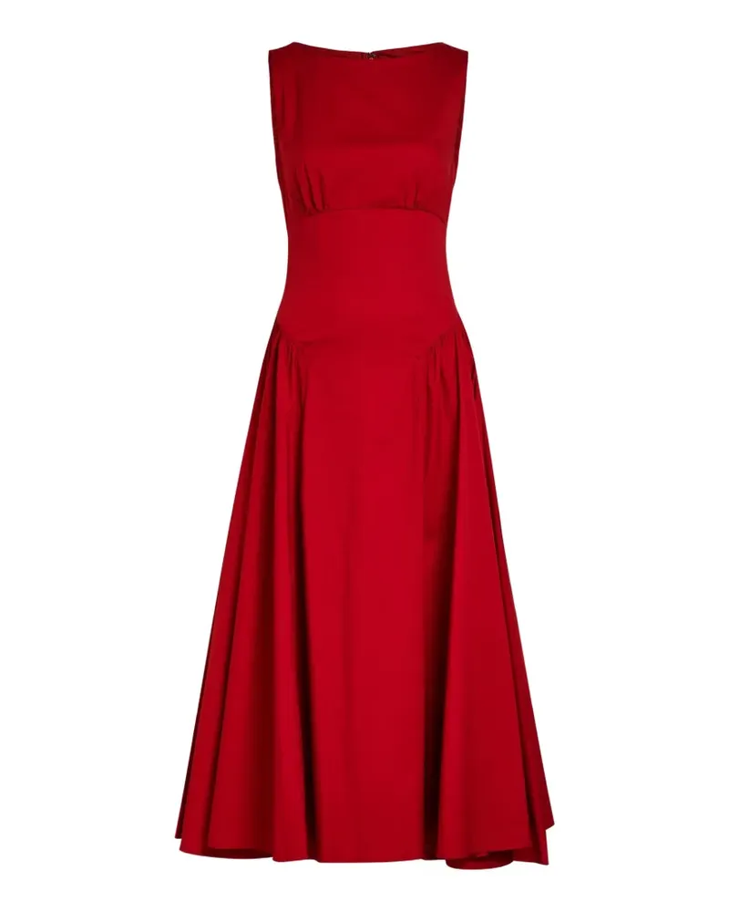 STAUD Ausgestelltes Midikleid - Rot Rot