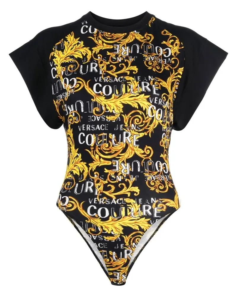 Versace Jeans Body mit Logo-Print - Schwarz Schwarz