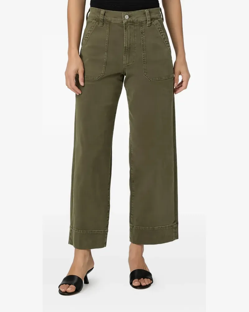Paige Cameron Cropped-Jeans im Utility-Look - Grün Grün