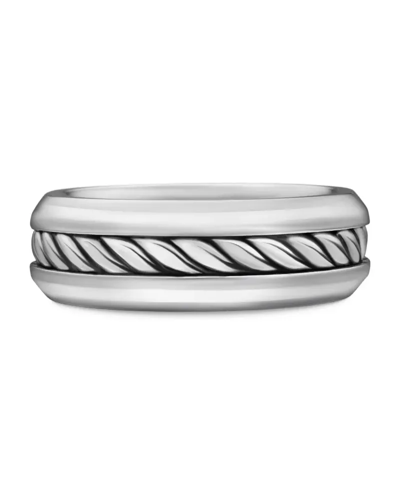David Yurman Cable Inset Ring aus Sterlingsilber 8mm Silber