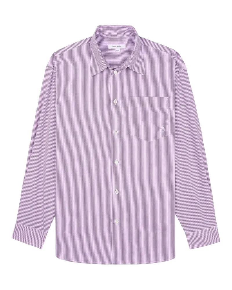 SPORTY & RICH Gestreiftes Hemd - Violett Violett