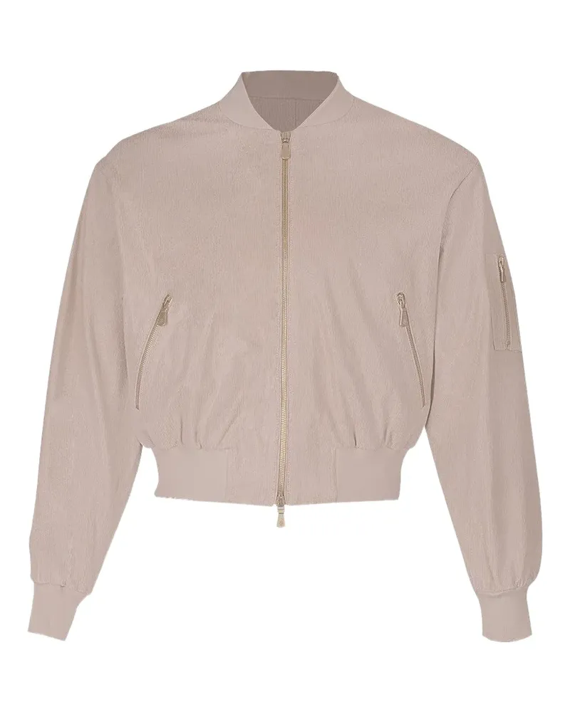 Eleventy zip-up bomber jacket - Nude Nude
