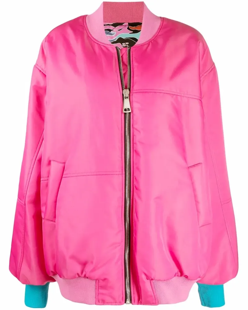 KHRISJOY Gefütterte Oversized-Jacke - Rosa Rosa