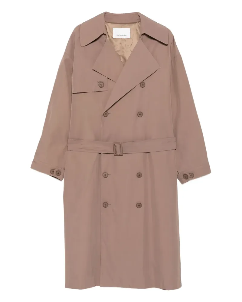 FRANKIE Shop Trenchcoat mit Gürtel - Braun Braun