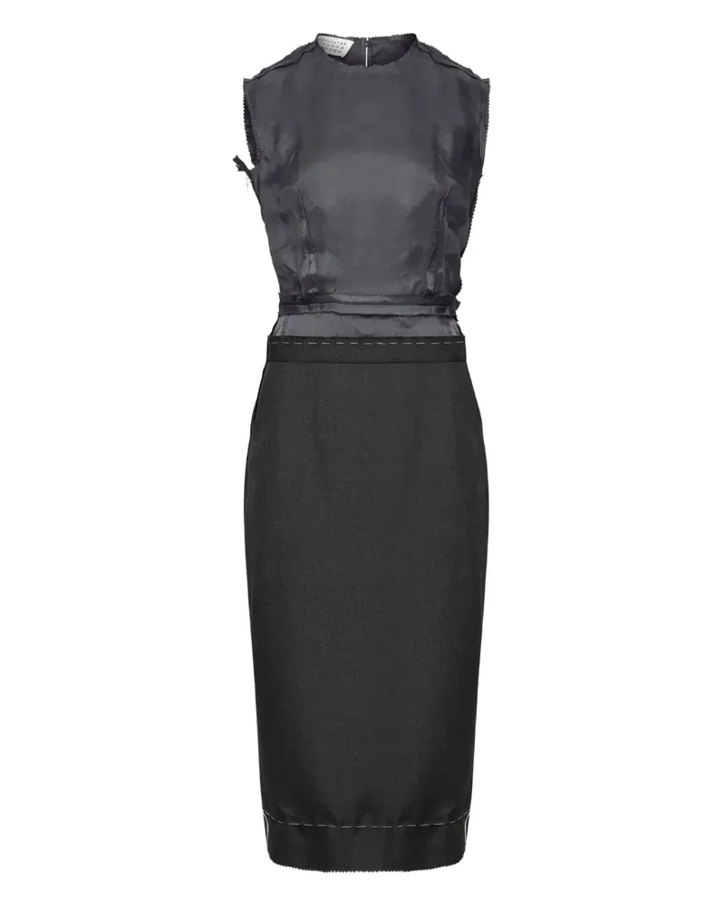 Maison Margiela Kleid mit Kontrasteinsätzen - Grau Grau