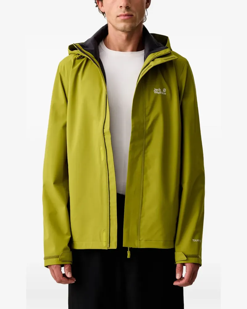Jack Wolfskin Trailtime Texapore Kapuzenjacke - Grün Grün