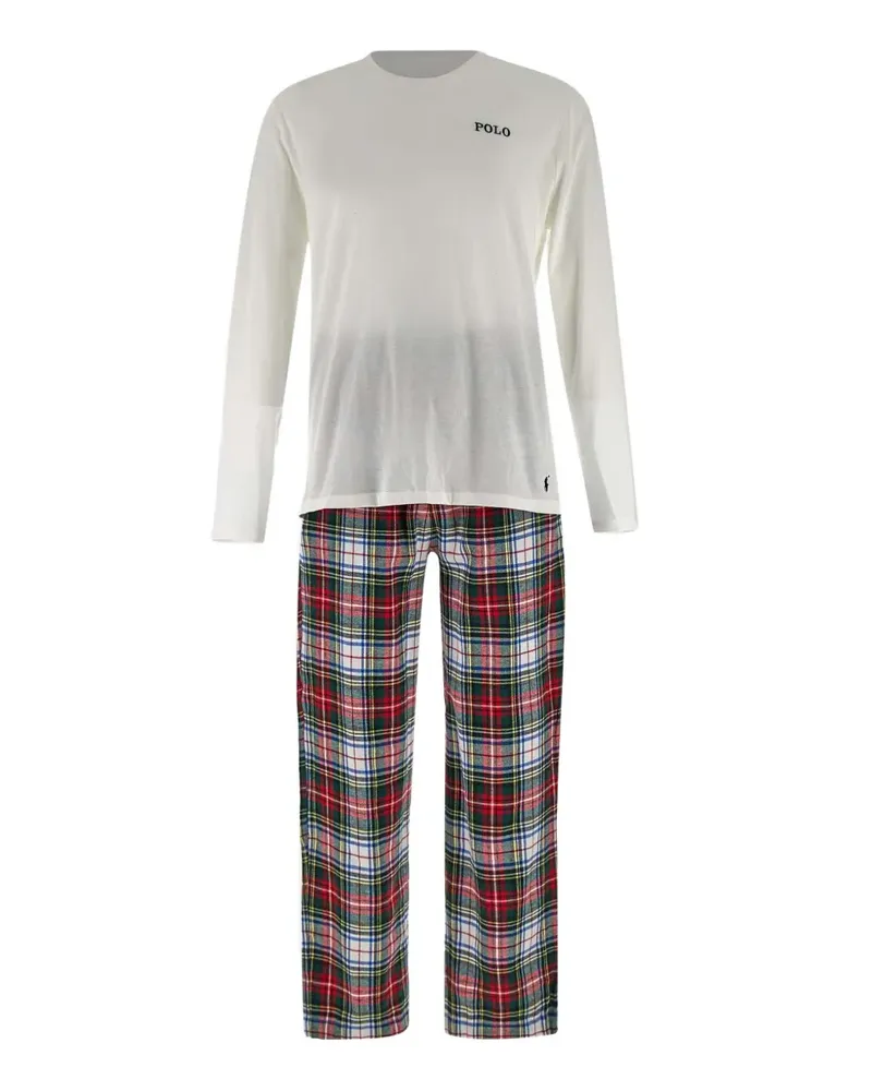 Ralph Lauren Pyjama mit Schottenkaro - Weiß Weiß