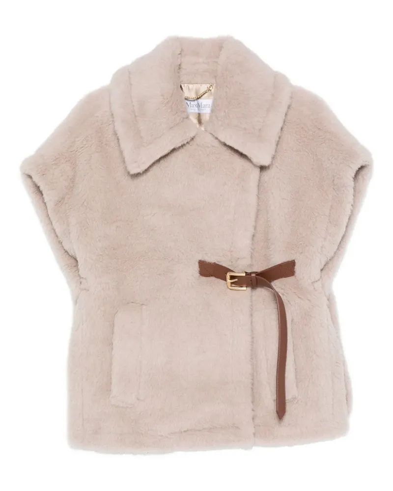 Max Mara belted-waist coat - Nude Nude
