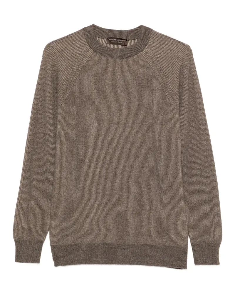 Filippo de Laurentiis ribbed-knit long-sleeve sweater - Braun Braun