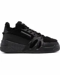 Giuseppe Zanotti High-Top-Sneakers mit Shearling Schwarz