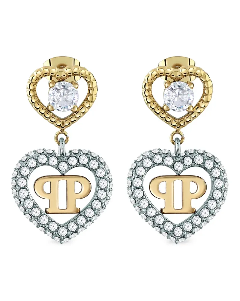Philipp Plein Plein Rocked Heart earrings - Gold Gold