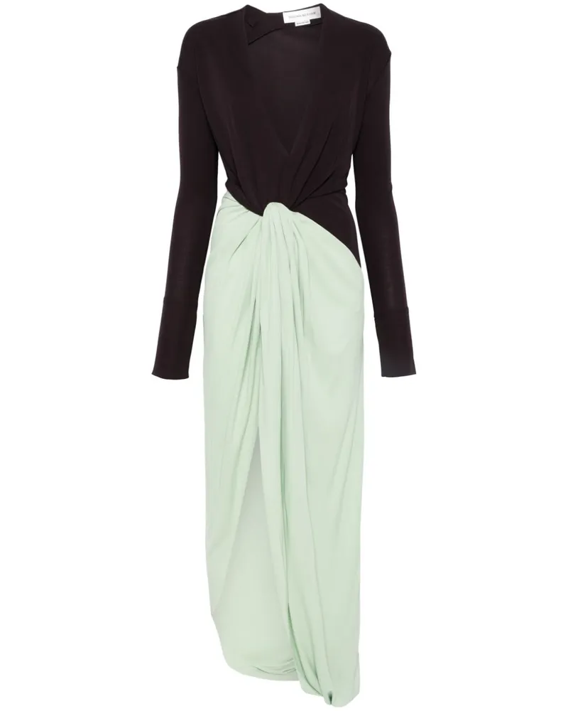 Victoria Beckham Jersey-Abendkleid mit Knotendetail - Grün Grün