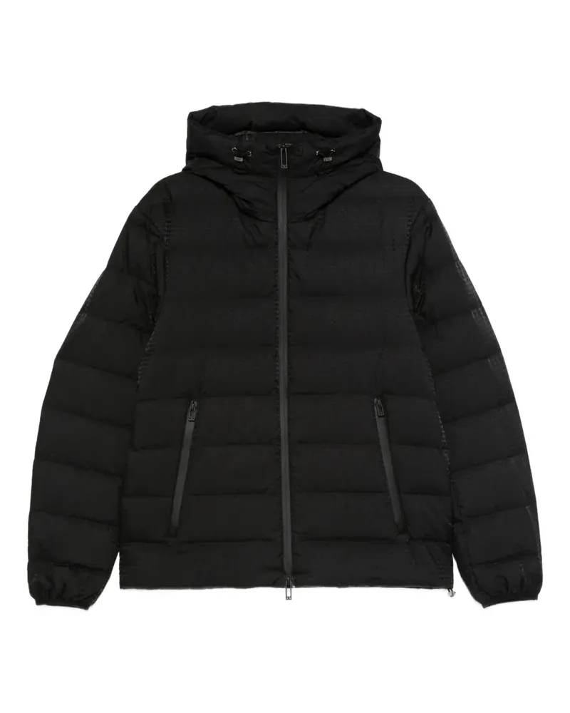 Emporio Armani Jacke mit durchgehendem Logo - Schwarz Schwarz