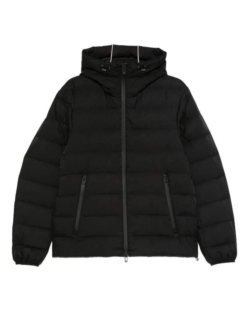 Emporio Armani all-over-logo jacket - Schwarz Schwarz