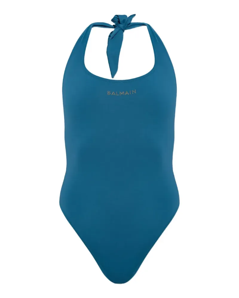 Balmain logo-embellished swimsuit - Blau Blau