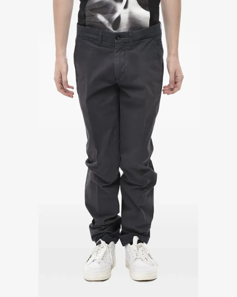 Corneliani Chino mit Logo-Patch - Blau Blau