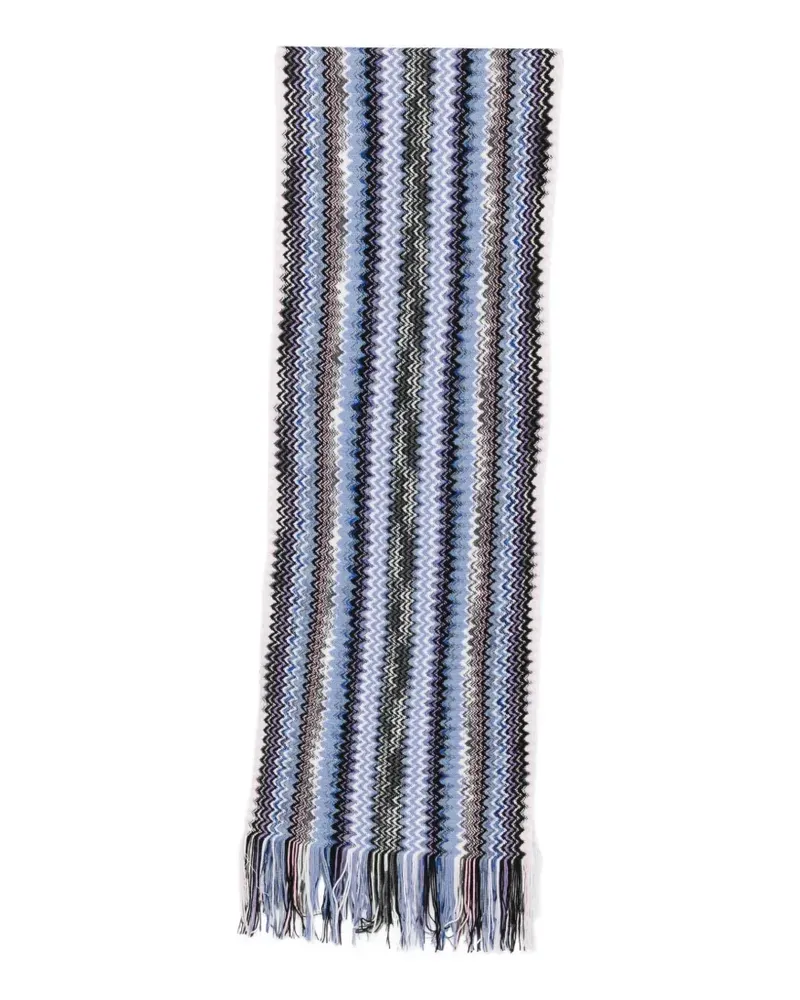 Missoni zigzag fringed scarf - Blau Blau