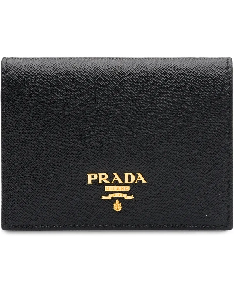 Prada Kleines Portemonnaie aus Saffiano-Leder - Schwarz Schwarz
