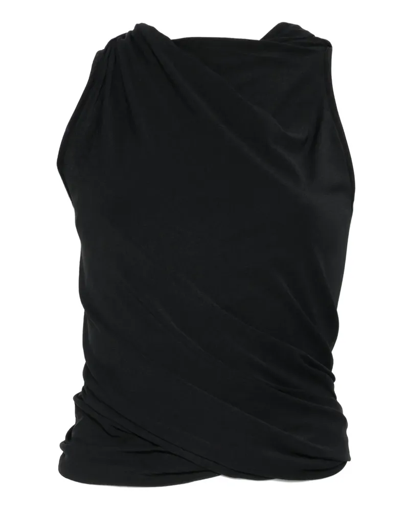 Rick Owens Lilies Drapiertes Top - Schwarz Schwarz