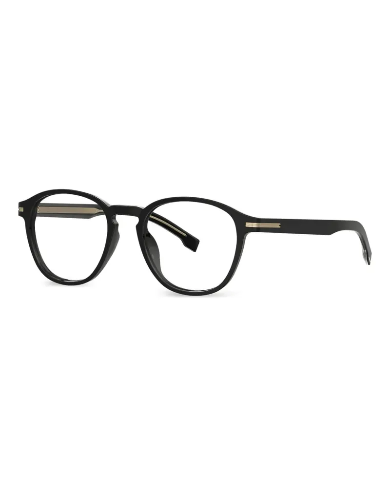 HUGO BOSS Brille mit rundem Gestell - Schwarz Schwarz