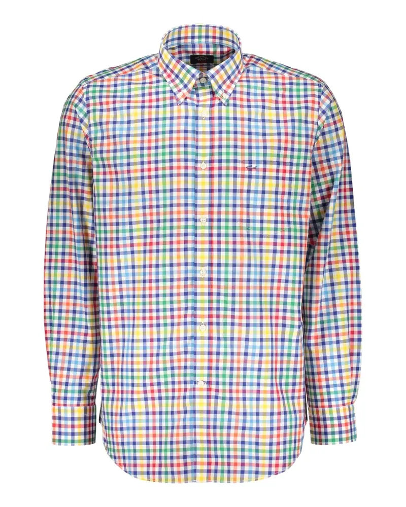 Paul & Shark checkered long-sleeve shirt - Weiß Weiß