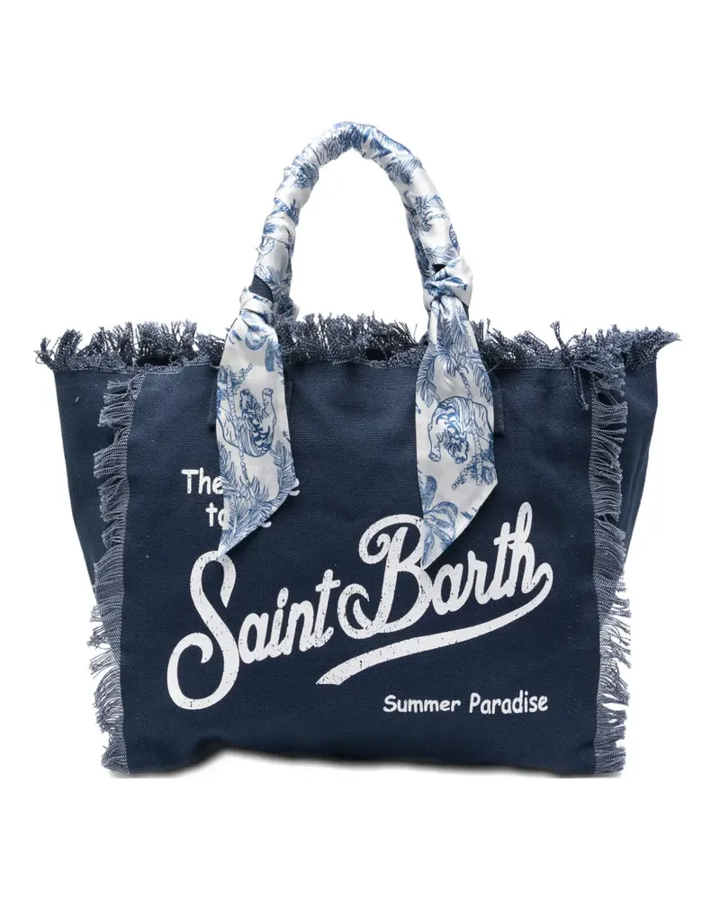 MC2 Saint Barth Vanity fringed tote bag - Blau Blau