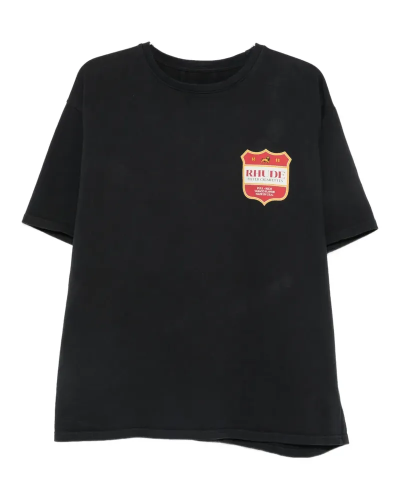 RHUDE logo-print short-sleeve T-shirt - Schwarz Schwarz