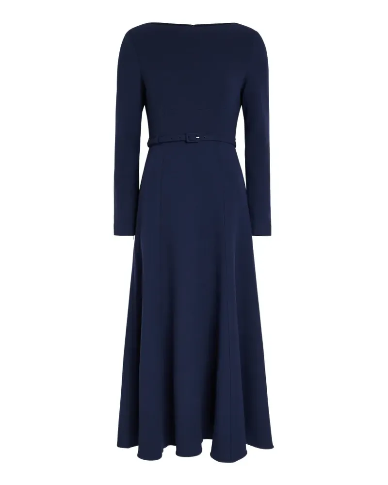 Roland Mouret belted long-sleeve midi dress - Blau Blau