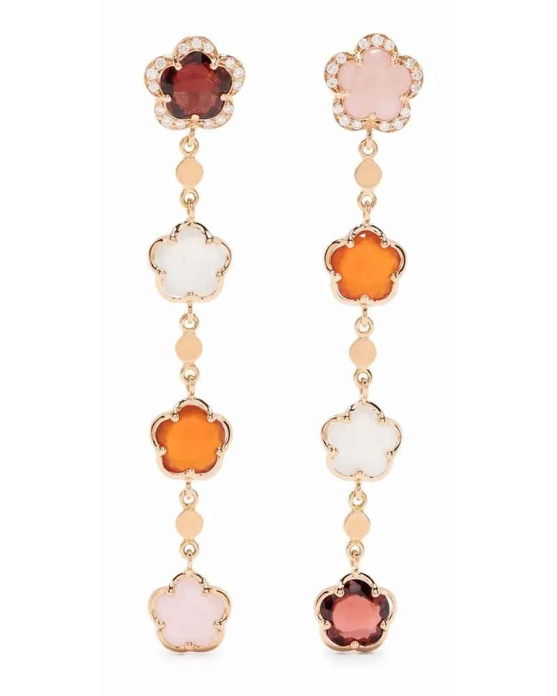Pasquale Bruni 18kt Figlia dei Fiori Rotgoldohrringe mit Diamanten - Rosa Rosa