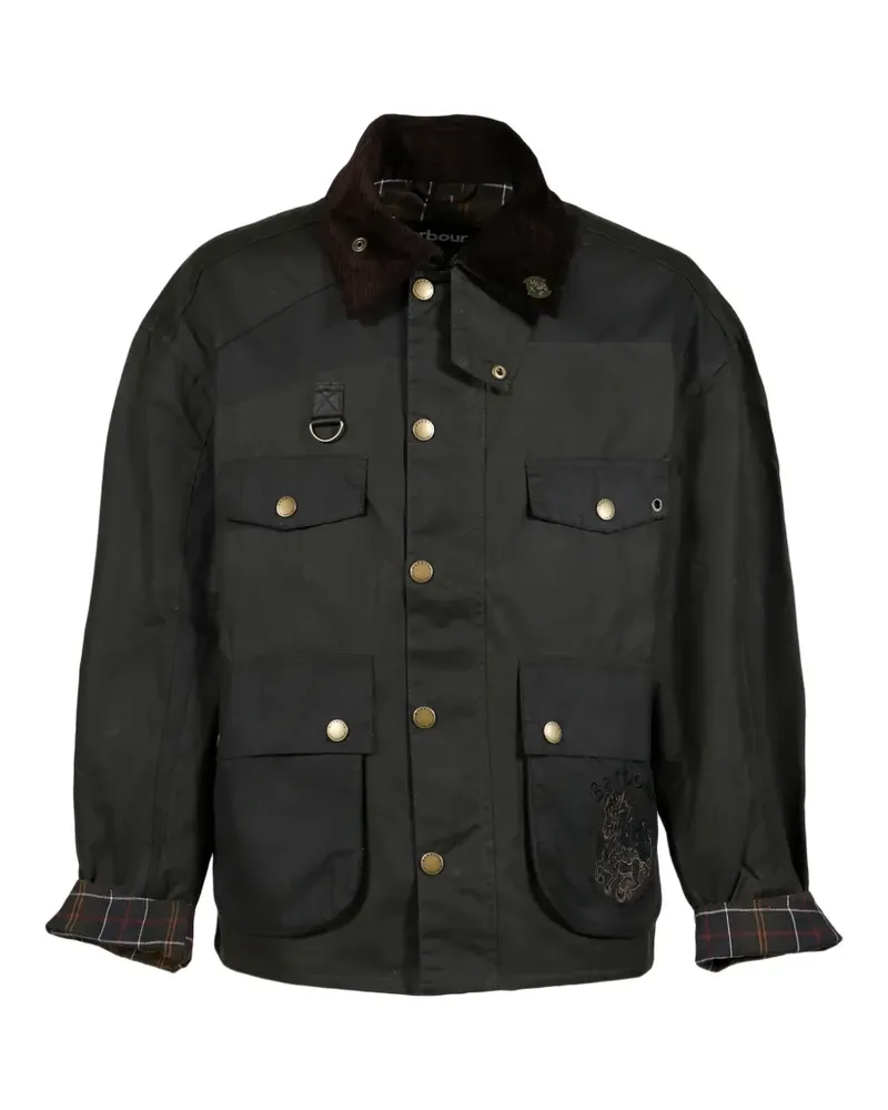 Feng Chen Wang x Barbour Hemdjacke mit Brusttasche - Grün Grün