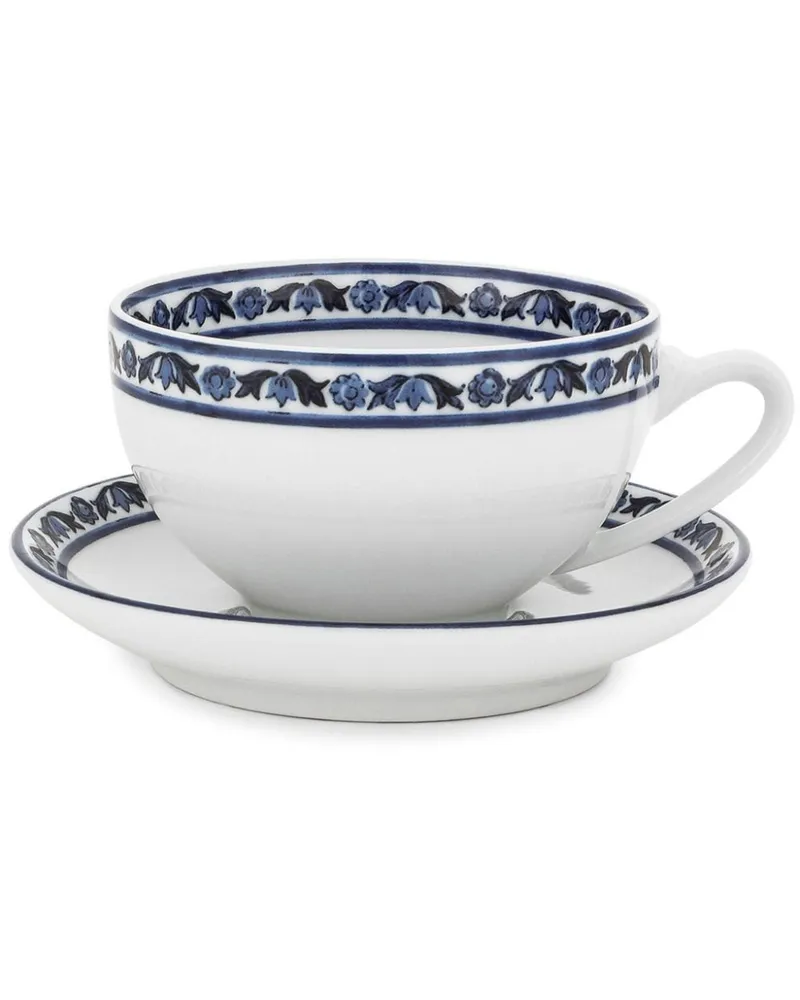 Dolce & Gabbana Espressotassen mit Mediterraneo-Rand (2er-Set) - Weiß Weiß