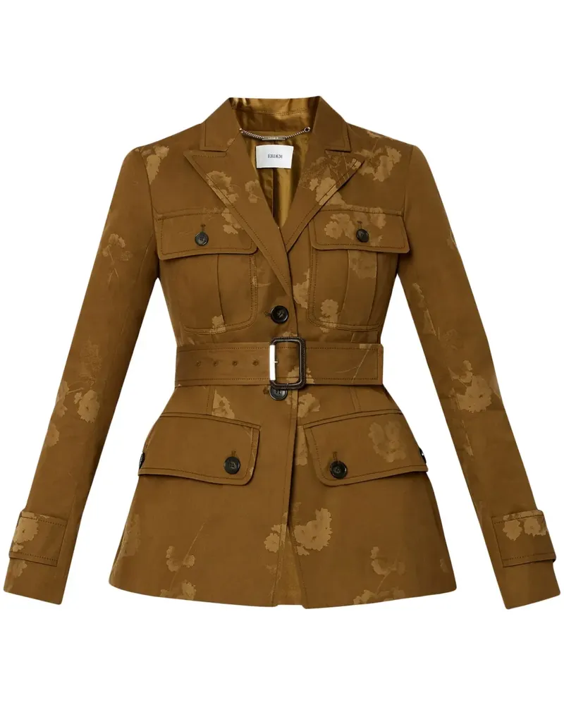 Erdem Blazer mit Jacquard-Blumenmuster - Grün Grün