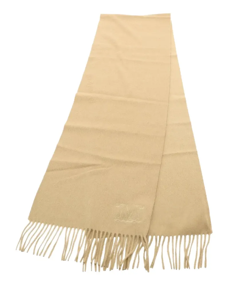 Max Mara 2020s Schal mit Monogramm - Nude Nude