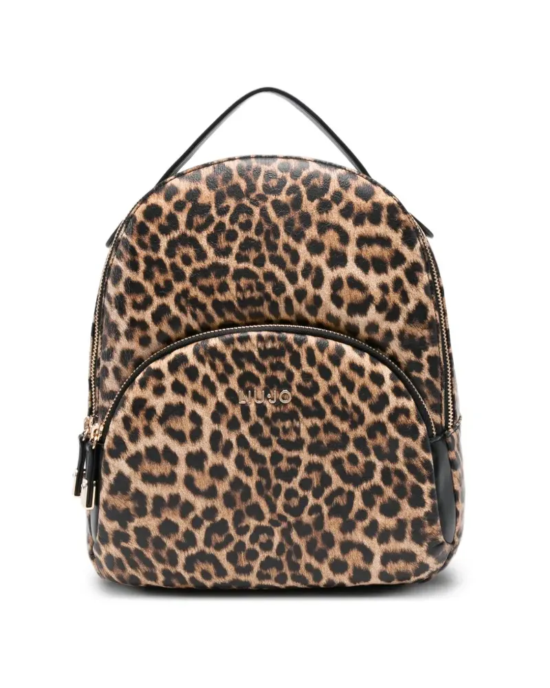 Liu Jo small Animalier leopard print backpack - Nude Nude