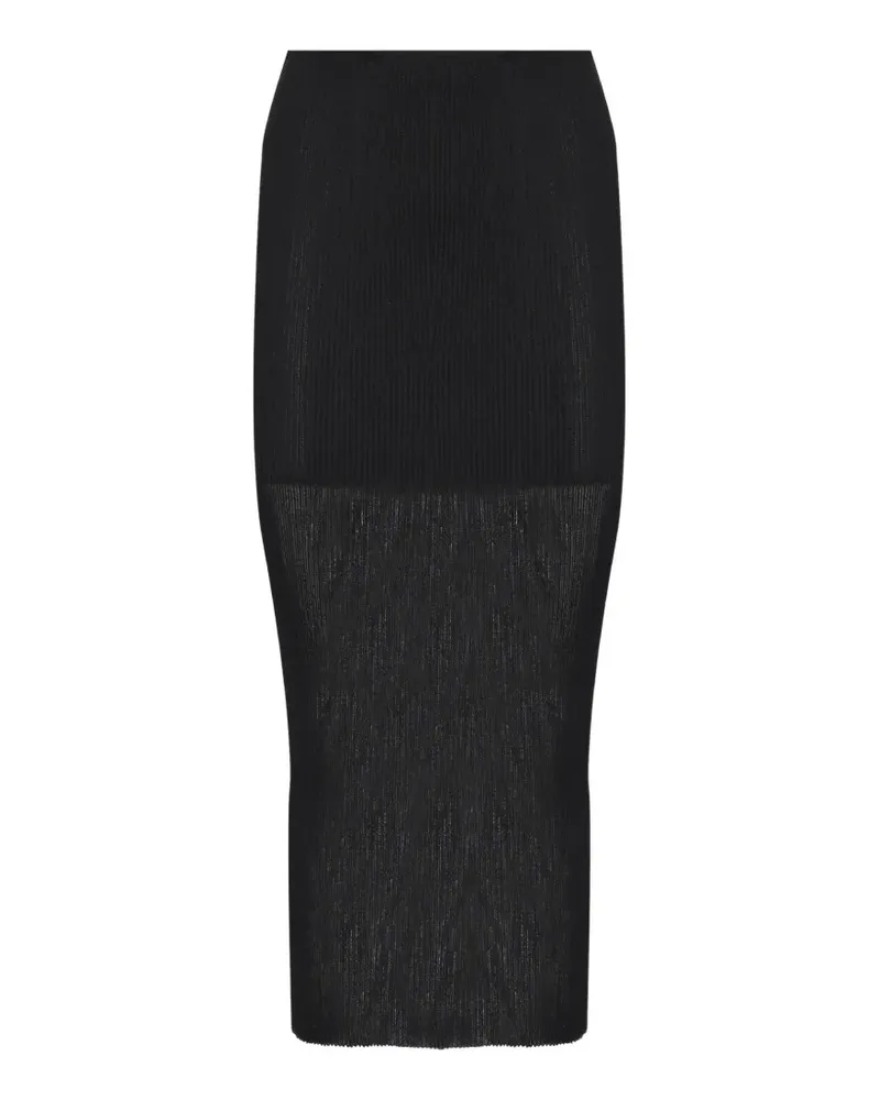 Alberta Ferretti ribbed-knit skirt - Schwarz Schwarz