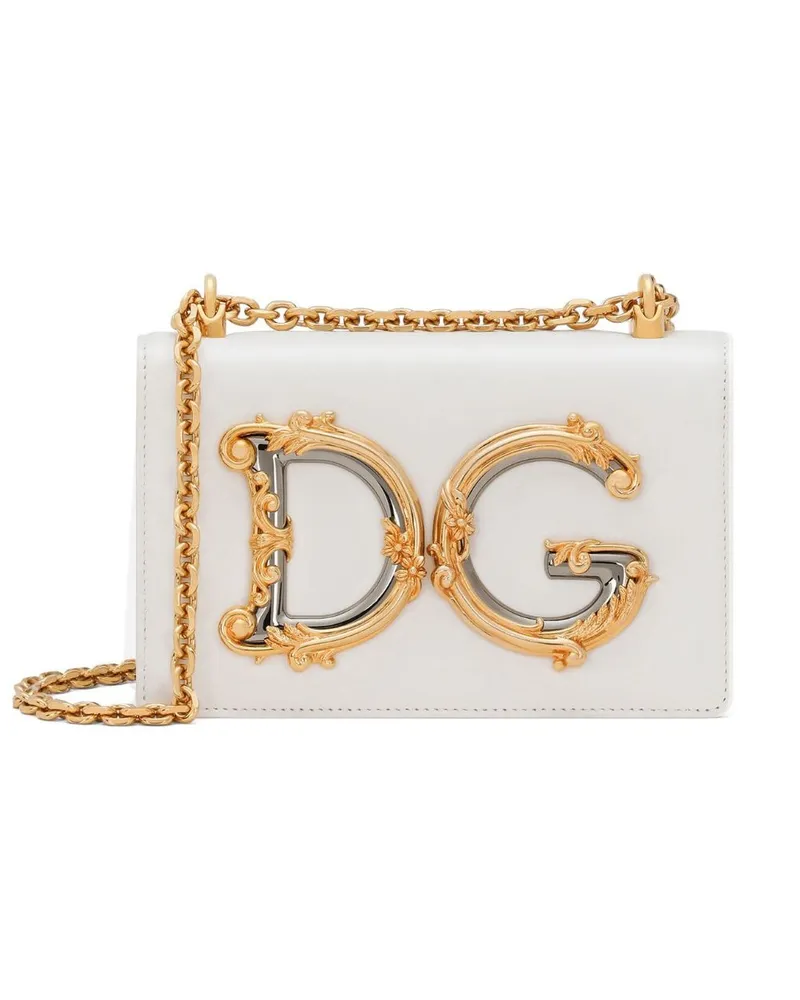 Dolce & Gabbana Umhängetasche mit Logo-Schild - Nude Nude