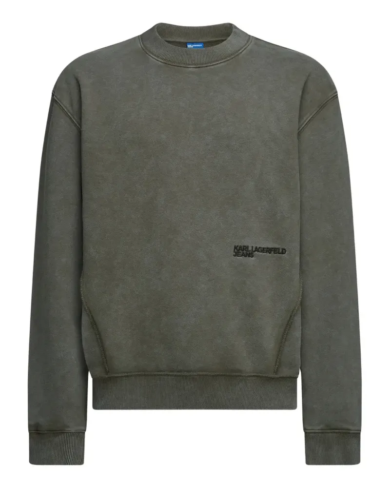 Karl Lagerfeld logo-embroidered sweater - Grün Grün