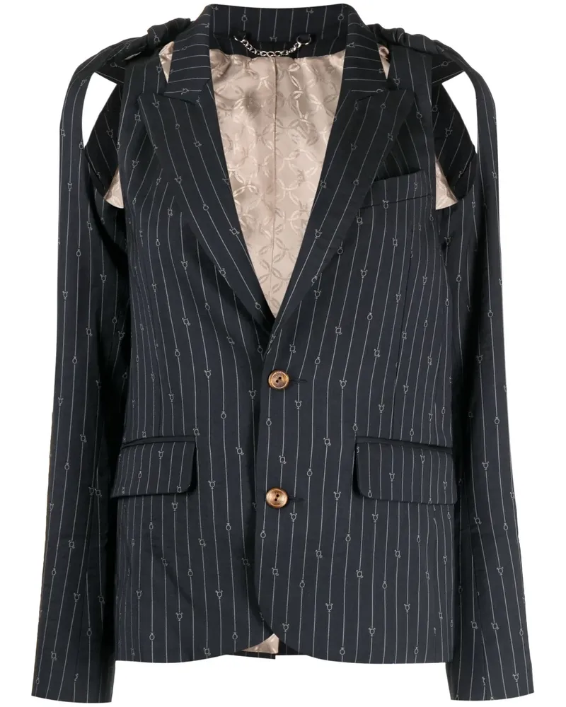 Charles Jeffrey Loverboy Blazer mit Nadelstreifen - Blau Blau